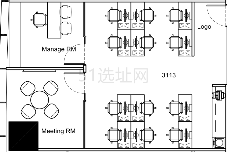 时代金融中心出租149平办公室有装修无家具