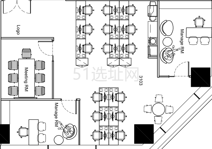 时代金融中心出租236平办公室有装修无家具