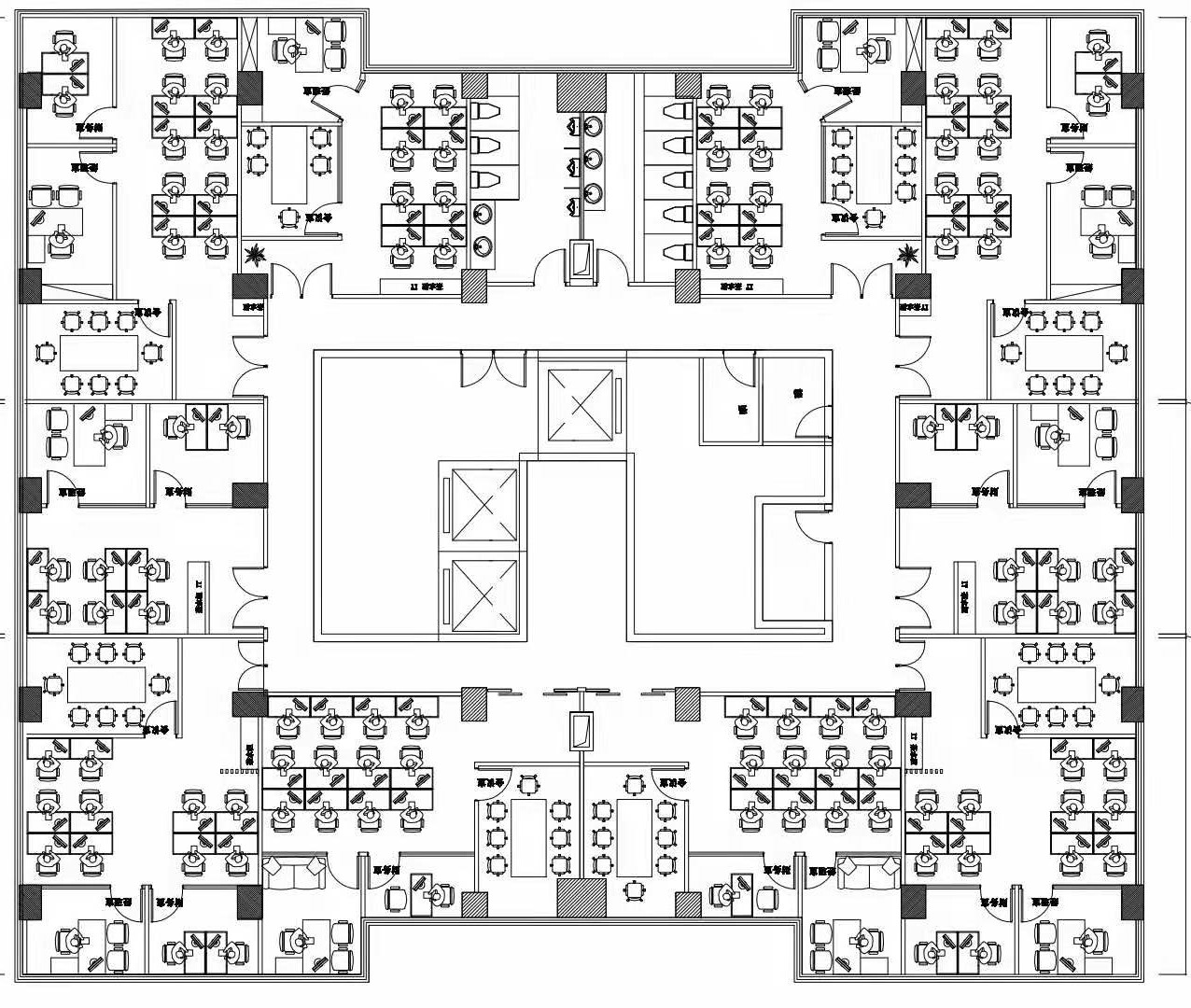 中电大厦出租380平办公室精装修带家具