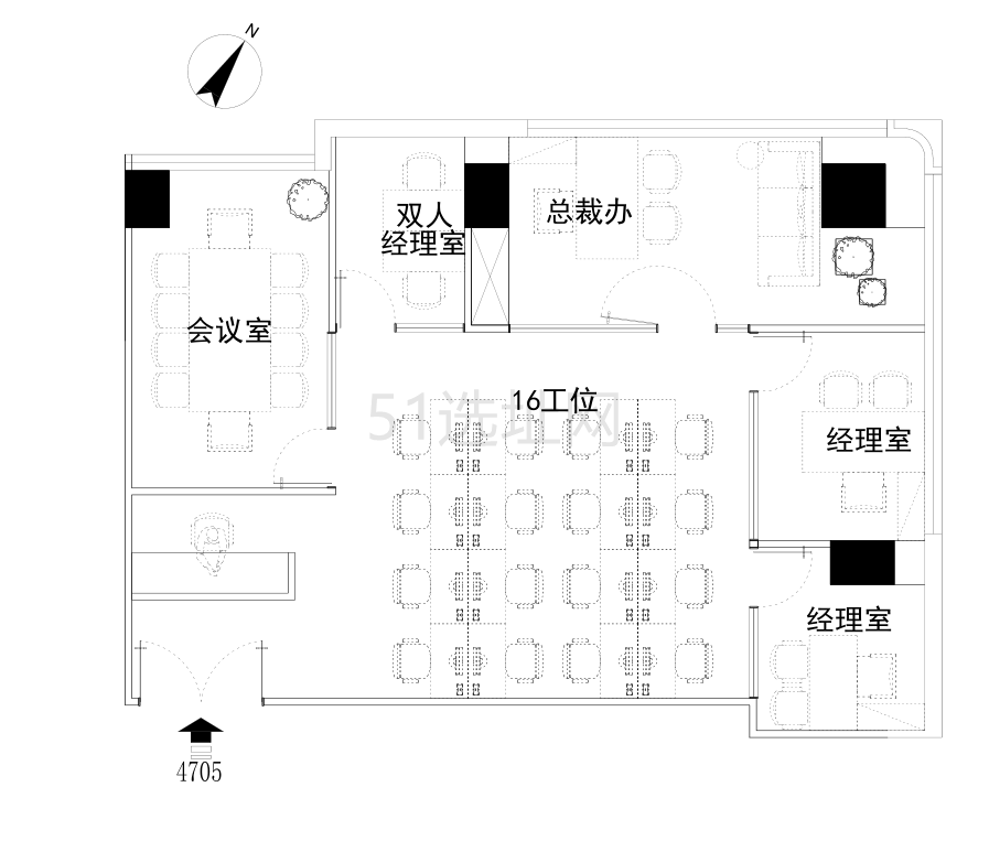 仲益大厦正对电梯4601室397.68平