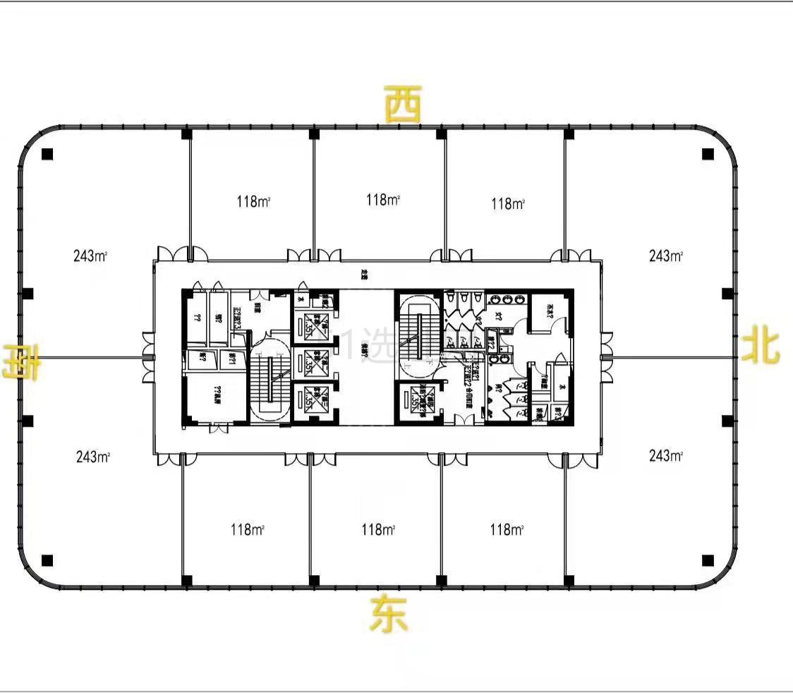 哈瑞中心出租535平写字楼标准交付