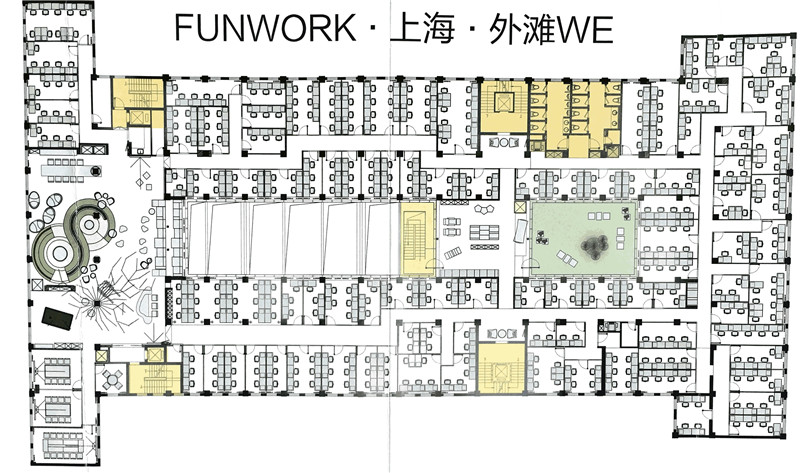 外滩WE国际文化创意中心Dobe Space 出租5人间带窗户现房