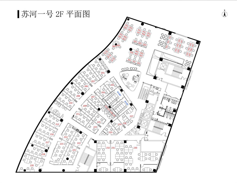 苏河1号禄鸣空间共享办公出租4人间带窗户现房