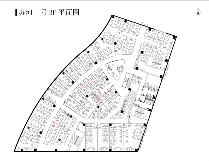 苏河1号禄鸣空间共享办公出租5人间带窗户现房