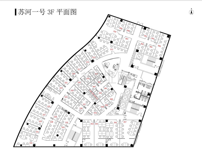 苏河1号禄鸣空间共享办公出租5人间带窗户现房