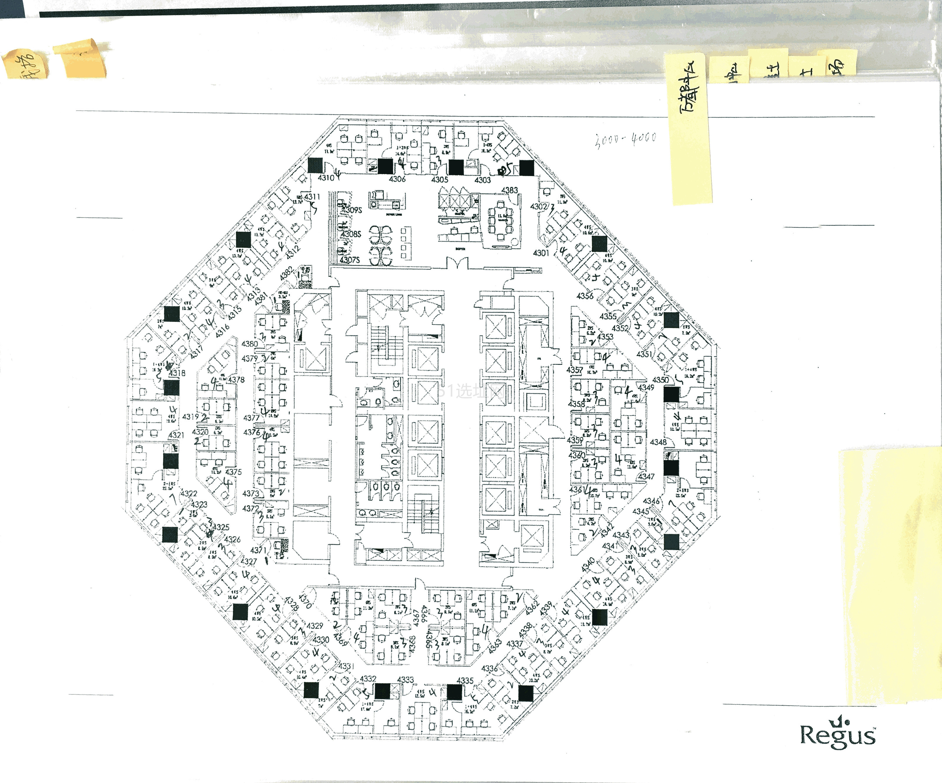 万都中心共享办公室出租3人间带窗户现房