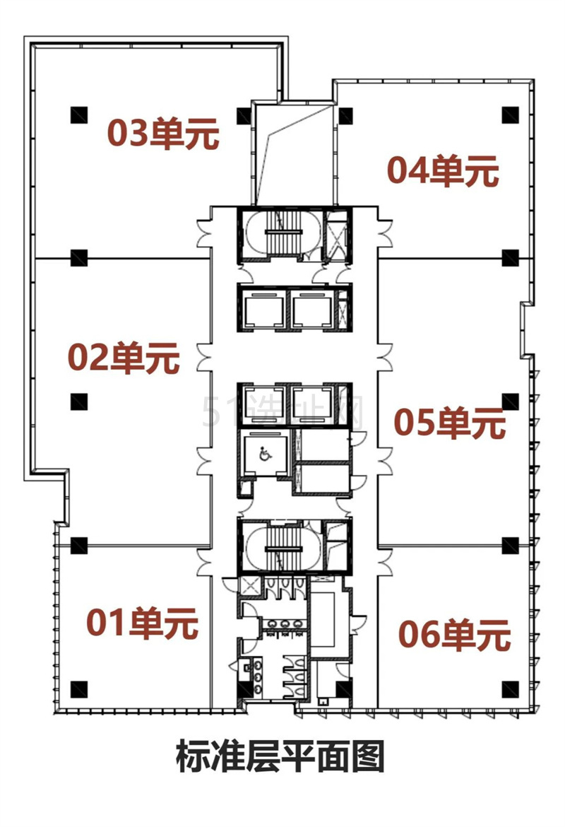 浦东新区中企财富世纪大厦大面积可分割出租600平半层标准交付办公室