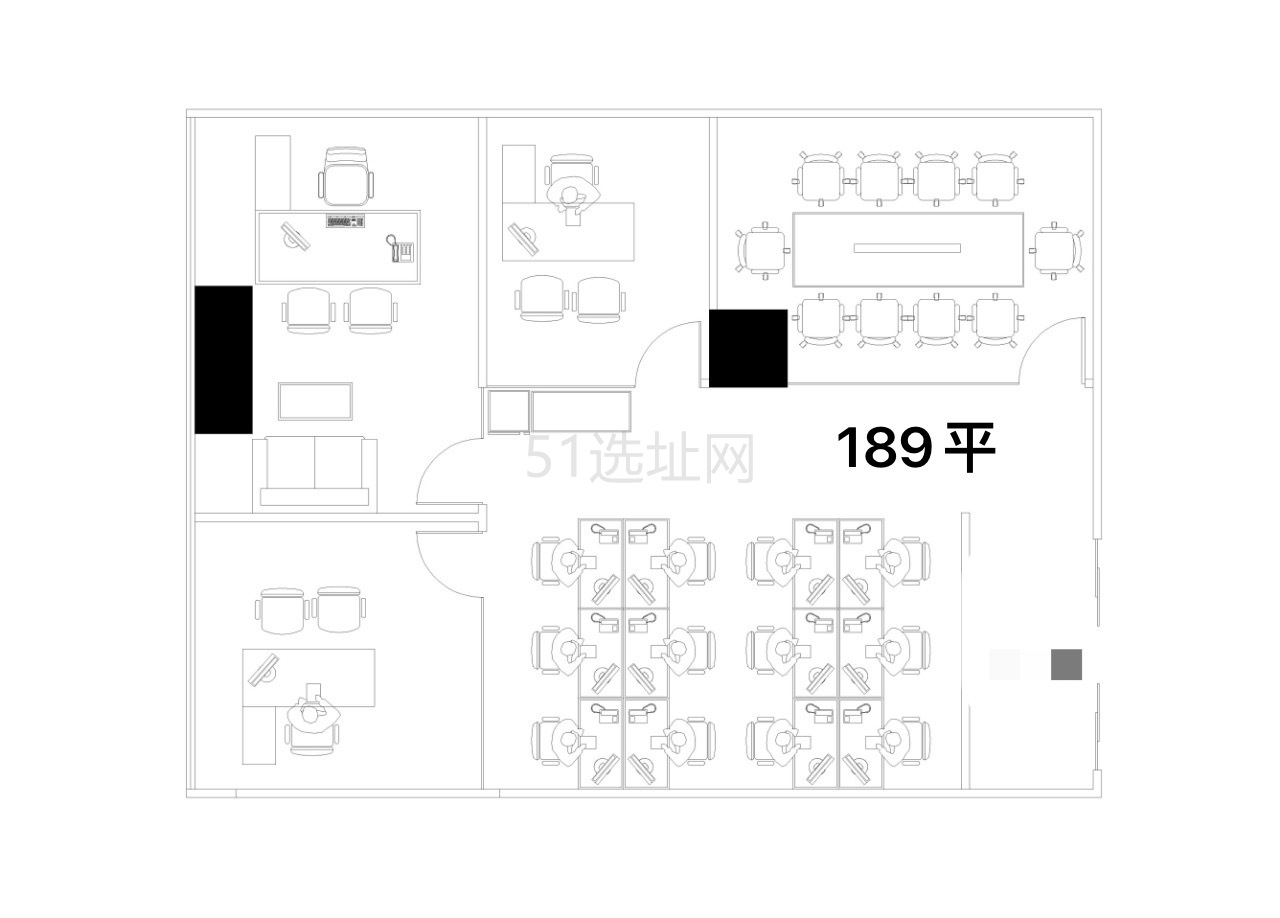 东方大厦出租189平办公室精装修带家具