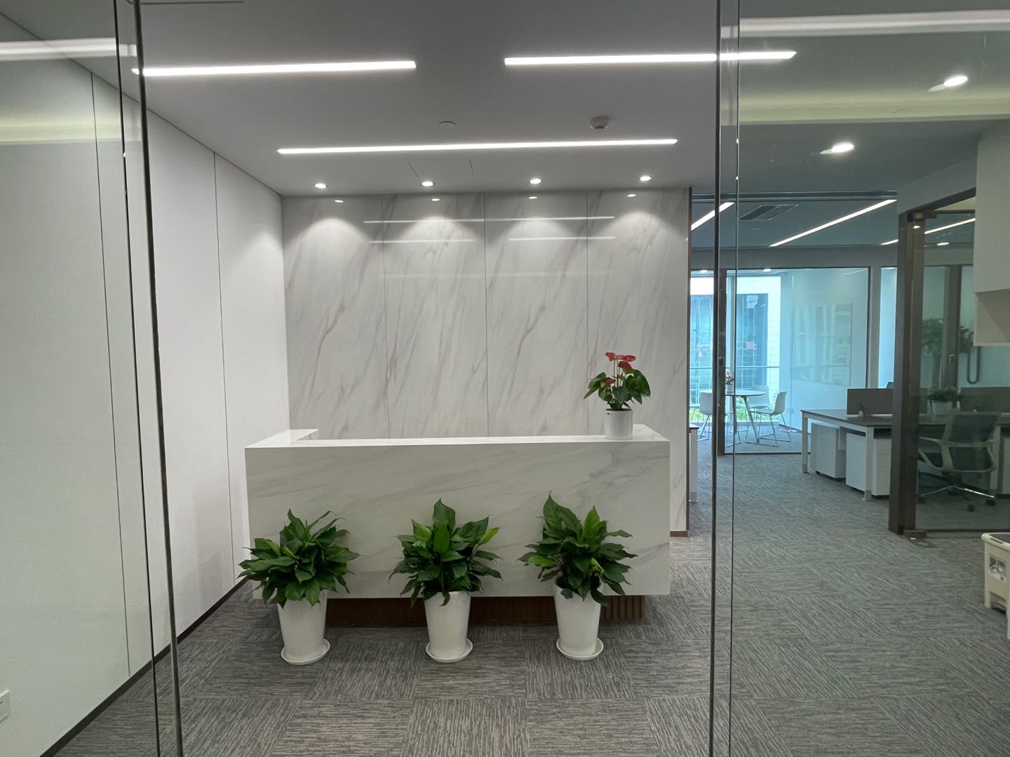 21世纪中心大厦办公室出租165平精装修拎包入住办公室