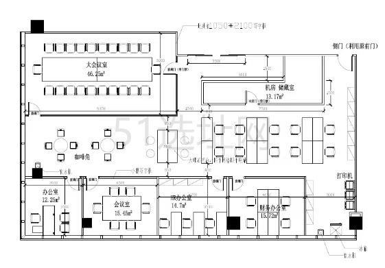 创智天地三期出租现房358平精装修办公室，随时可看房