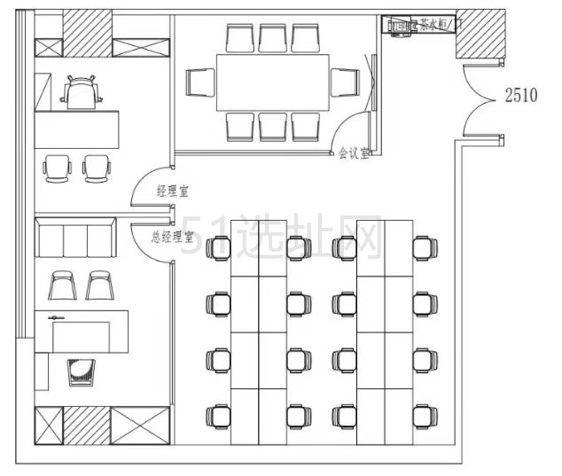 我格广场出租180平带家具办公室，现房，地铁上盖