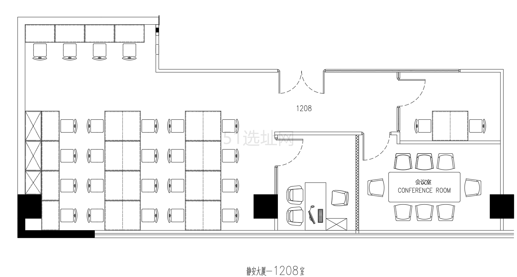 静安大厦出租229平写字楼带装修有家具