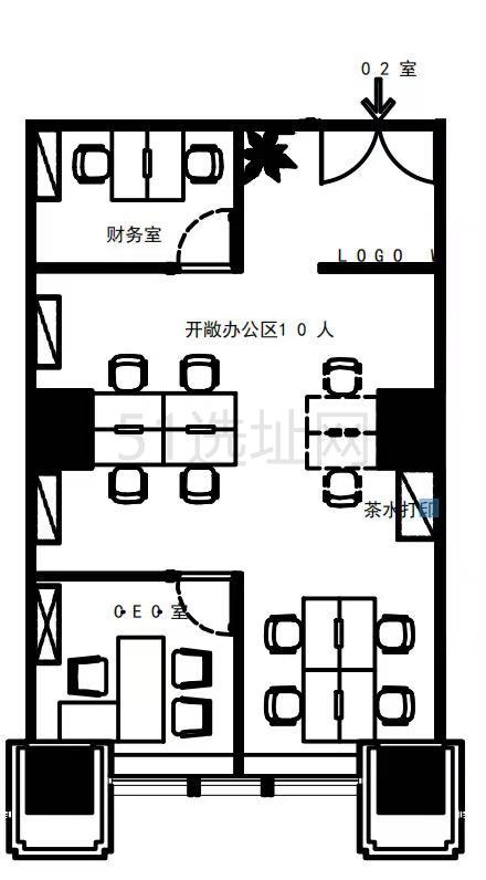 上海银行大厦出租带家具出租139平，精装交付办公室