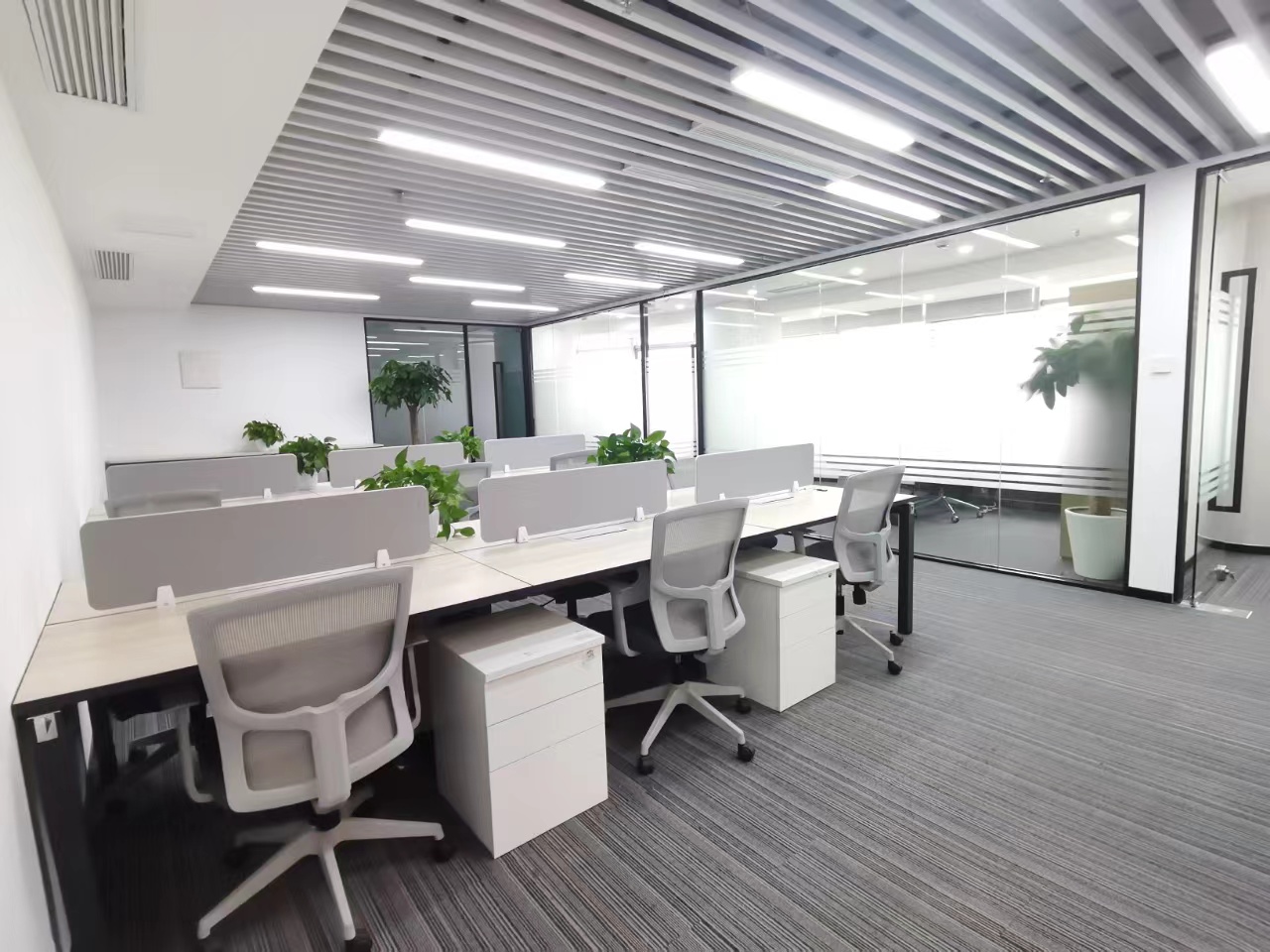 中关村科技大厦出租198平，带家具4隔间加18工位办公室