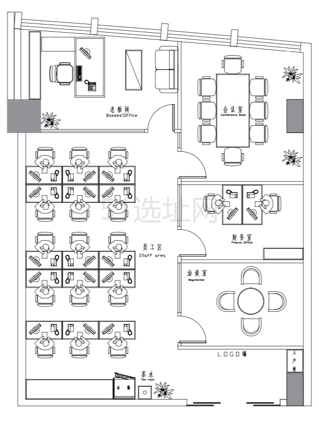 我格广场出租185平写字楼有装修无家具