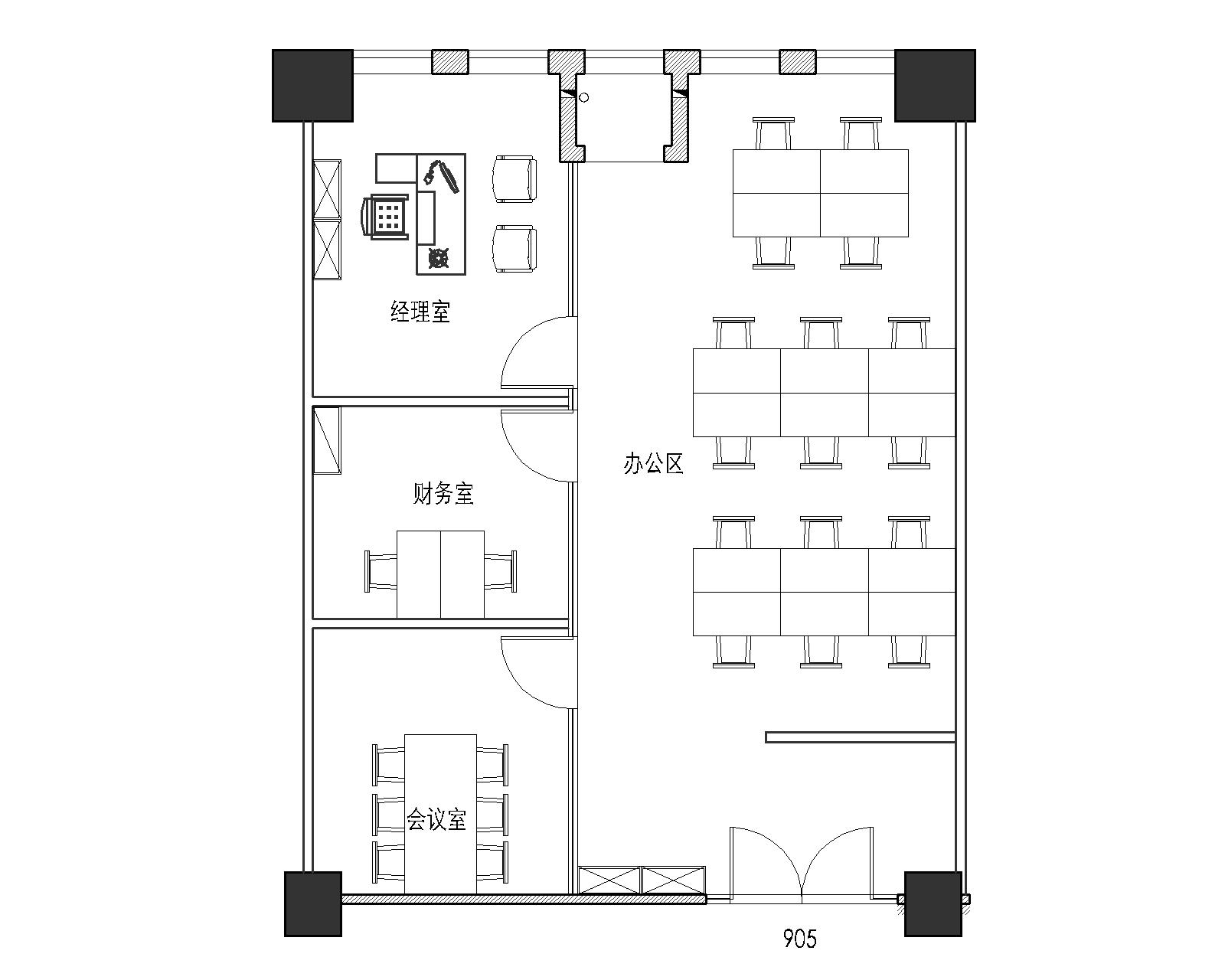 徐汇区【联峰汇大厦】905室 3隔断+16工位出租189平