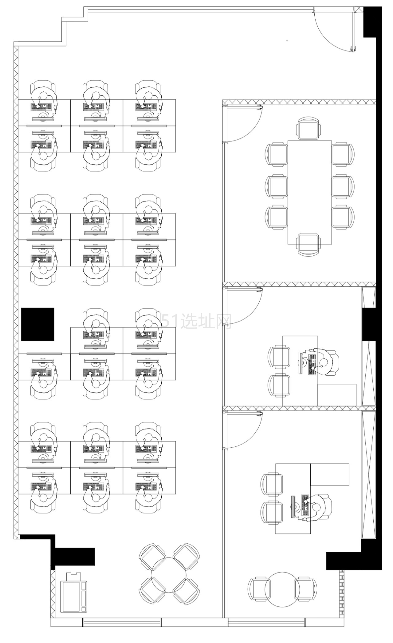 光启文化广场出租270平，精装带家具办公室出租