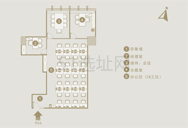 百丽国际广场出租229平带装修家具