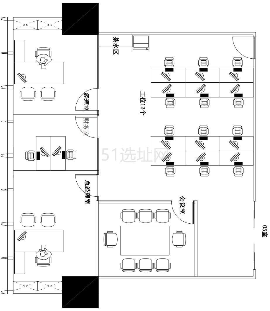 236平精装带家具出租建工大唐国际广场，花木版块甲级写字楼出租