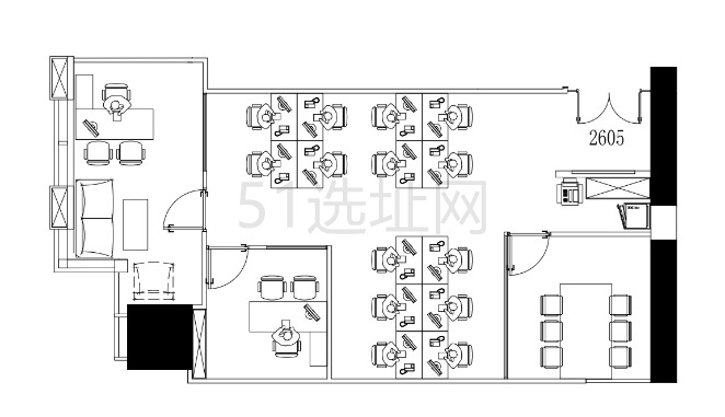 日月光中心出租206平，全新装修可配家具出租，地铁上盖写字楼