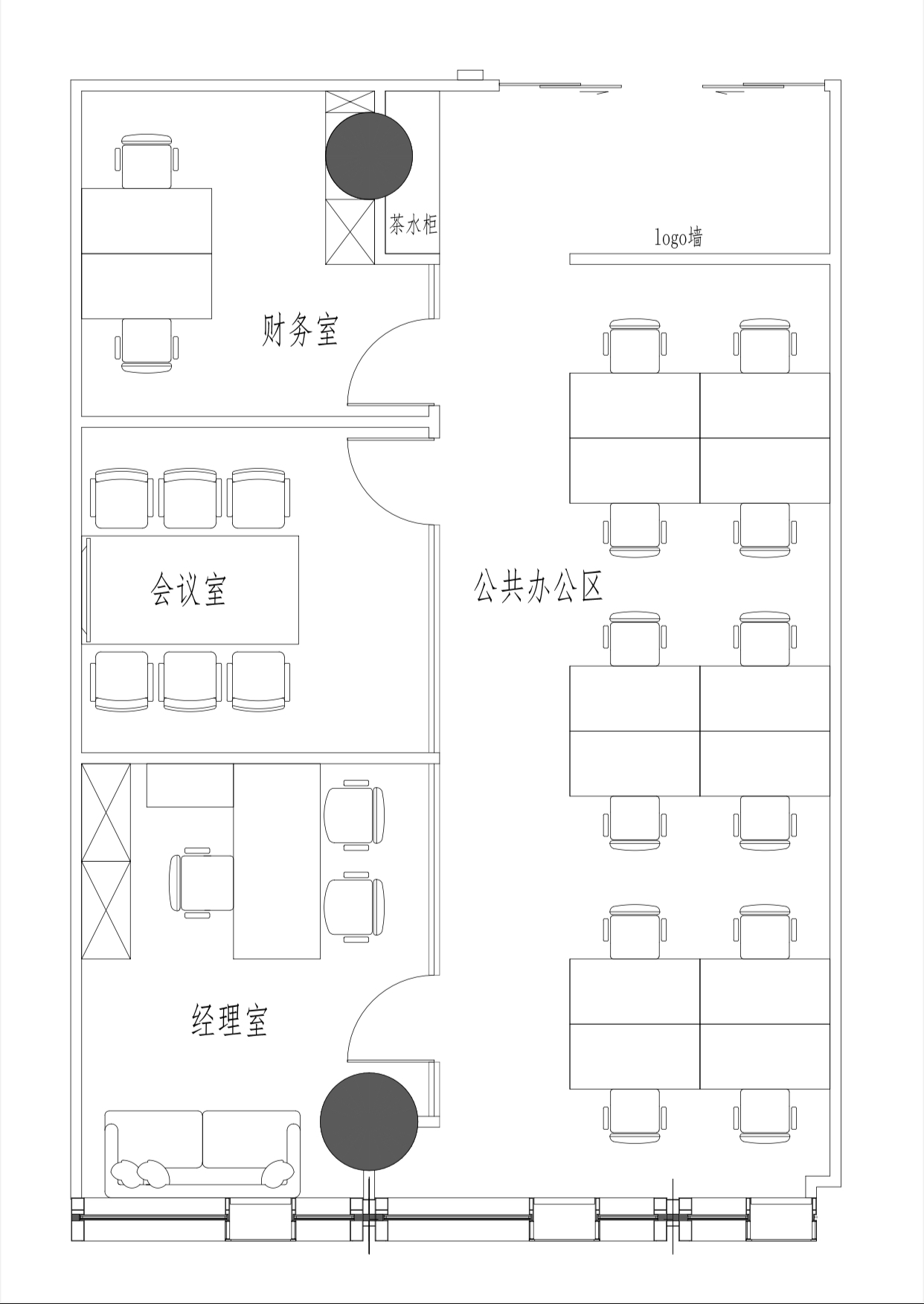 146平精装带家具出租燕舞东方保利绿地广场写字楼